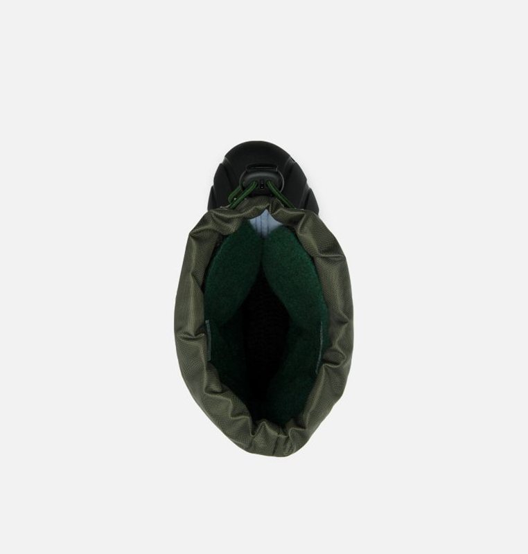 Kids Snow Boots Deep Green/Black - Sorel Youth Flurry™ - 901-ECMNXL